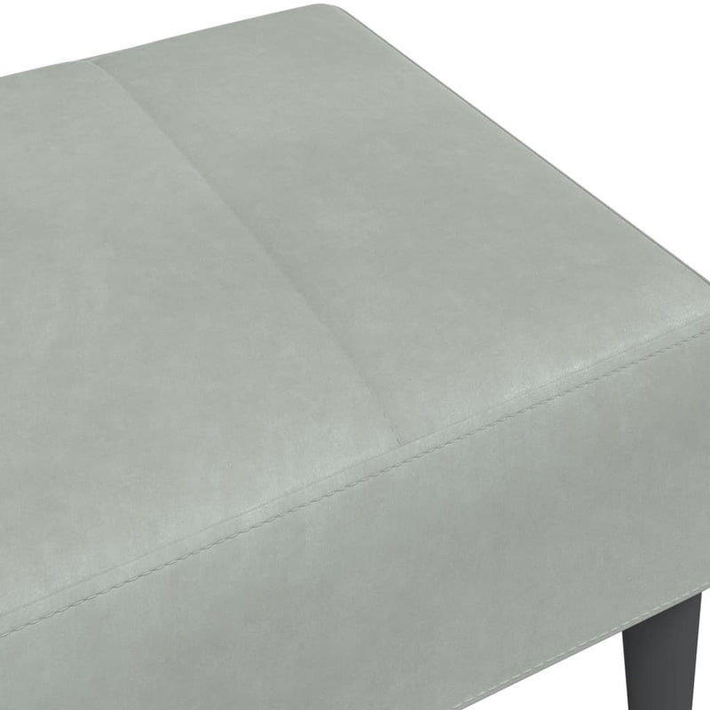 Taburet, gri deschis, 77x55x31 cm, catifea