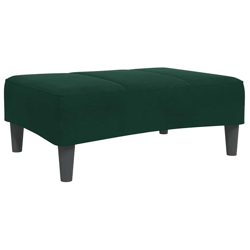 Taburet, verde închis, 77x55x31 cm, catifea