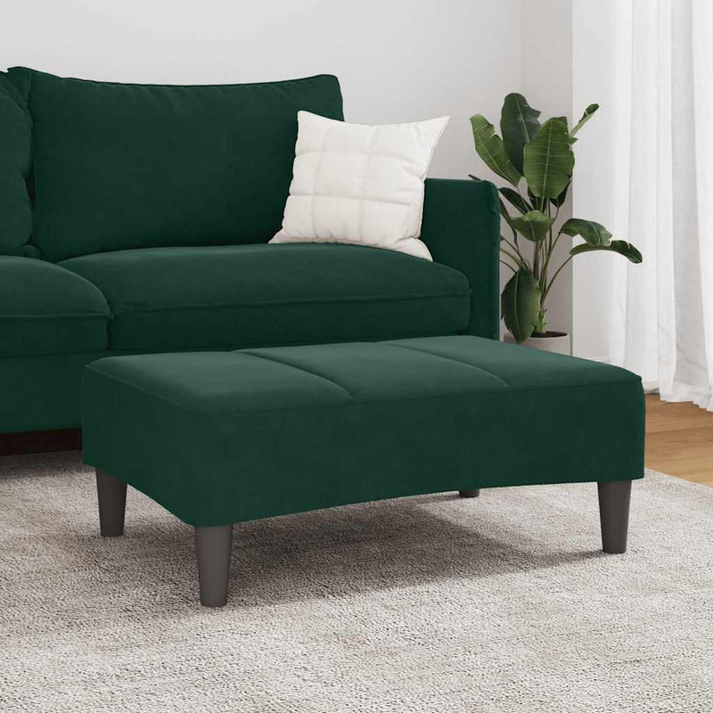 Taburet, verde închis, 77x55x31 cm, catifea