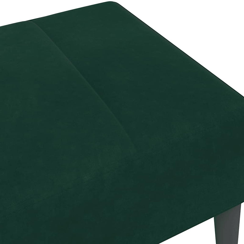 Taburet, verde închis, 77x55x31 cm, catifea