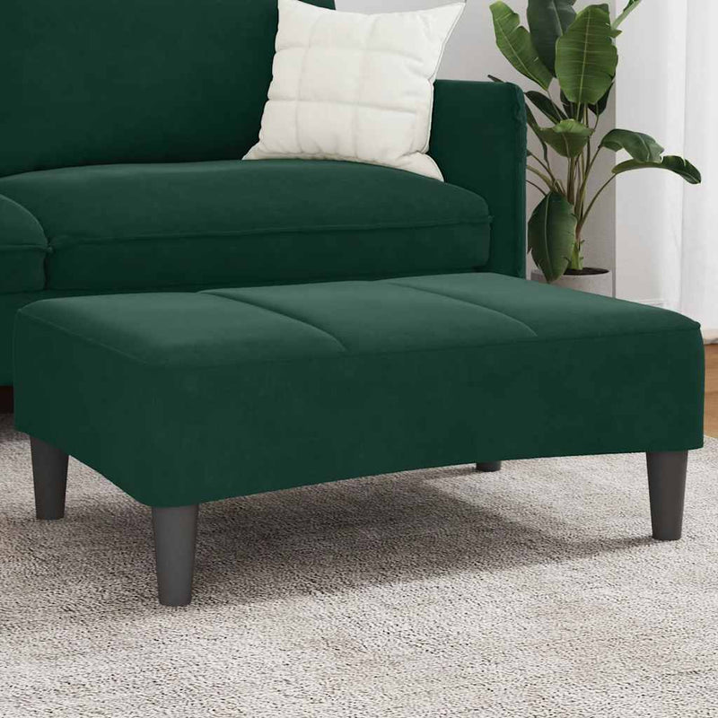 Taburet, verde închis, 77x55x31 cm, catifea