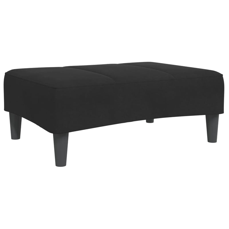 Taburet, negru, 77x55x31 cm, catifea