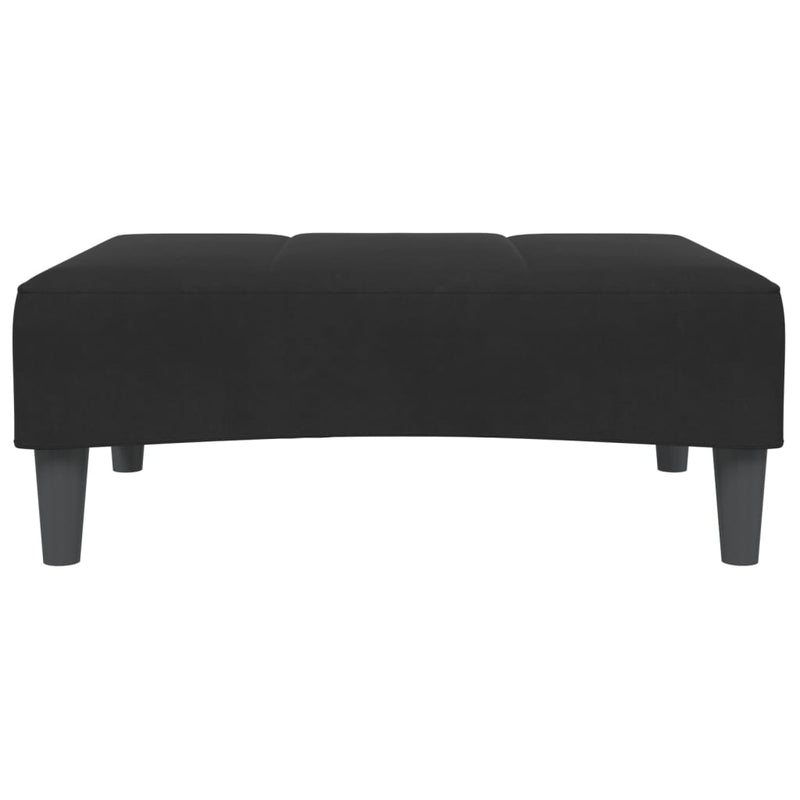 Taburet, negru, 77x55x31 cm, catifea