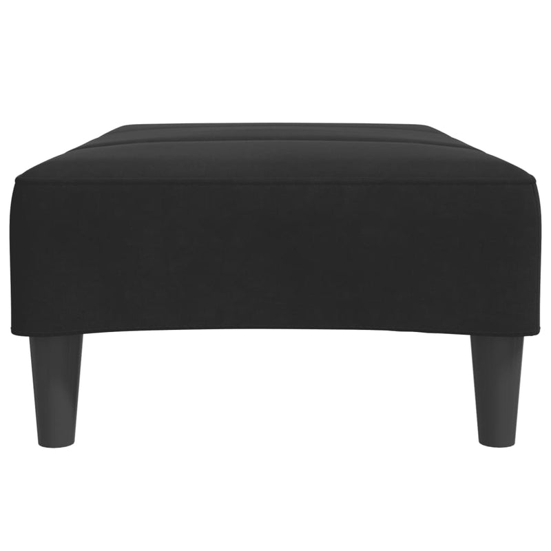 Taburet, negru, 77x55x31 cm, catifea