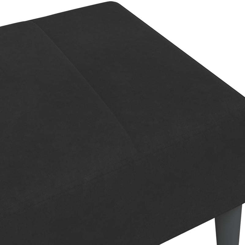 Taburet, negru, 77x55x31 cm, catifea