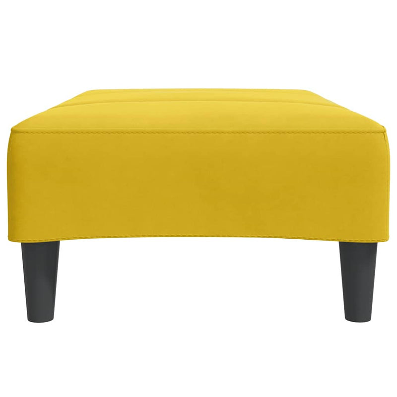 Taburet, galben, 77x55x31 cm, catifea