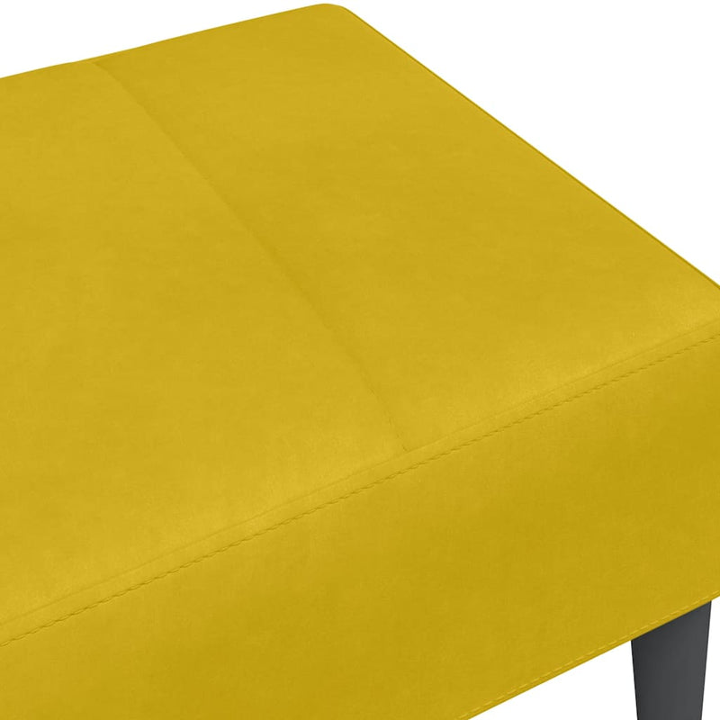 Taburet, galben, 77x55x31 cm, catifea