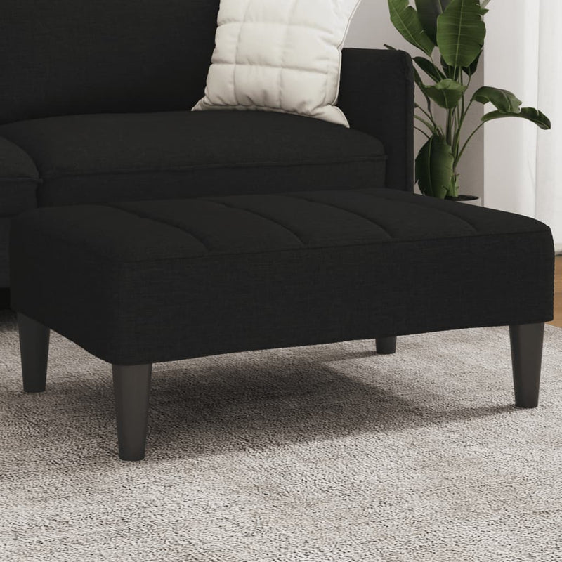 Taburet, negru, 77x55x31 cm, material textil