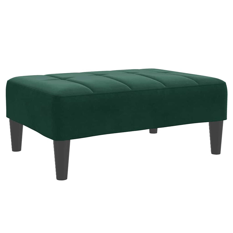 Taburet, verde închis, 77x55x31 cm, catifea