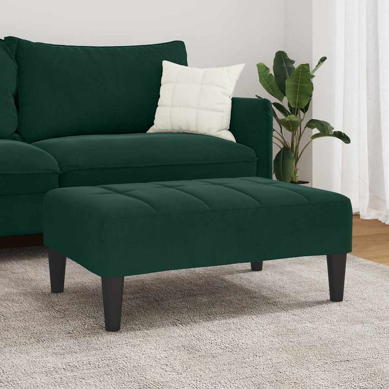 Taburet, verde închis, 77x55x31 cm, catifea