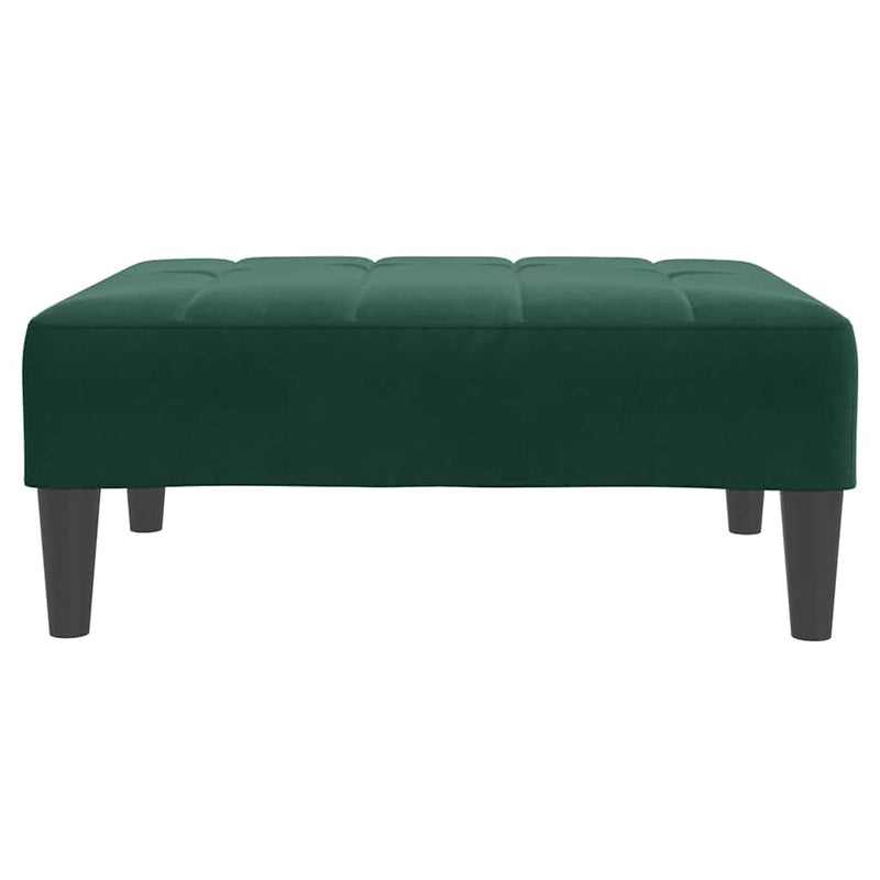 Taburet, verde închis, 77x55x31 cm, catifea