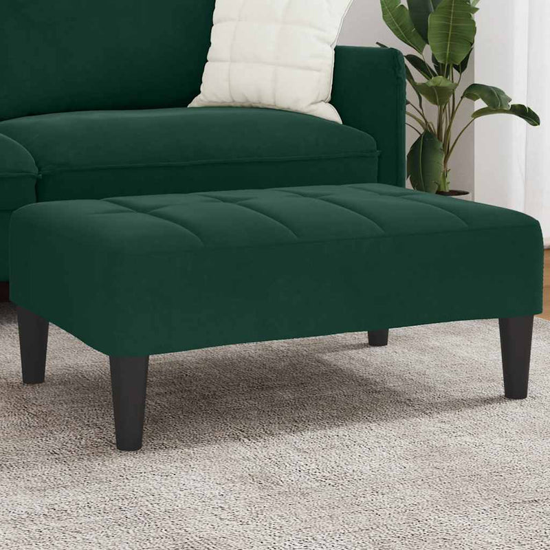 Taburet, verde închis, 77x55x31 cm, catifea