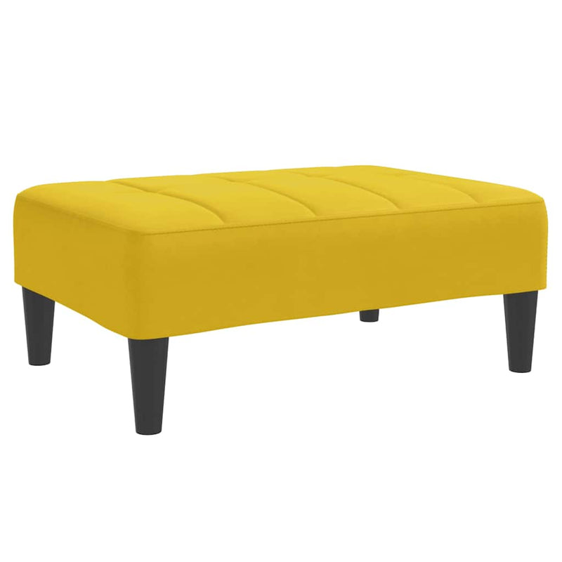 Taburet, galben, 77x55x31 cm, catifea