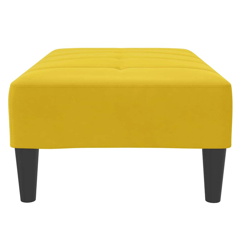Taburet, galben, 77x55x31 cm, catifea