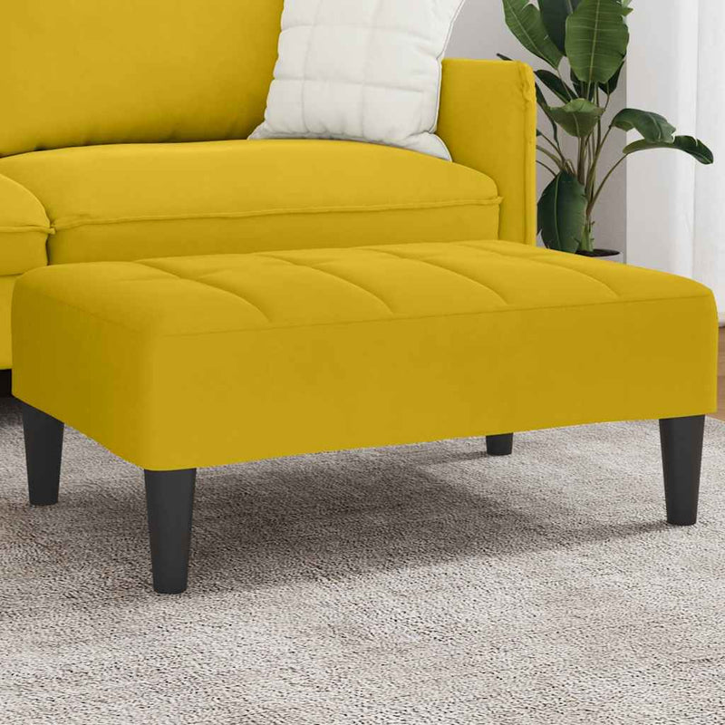 Taburet, galben, 77x55x31 cm, catifea