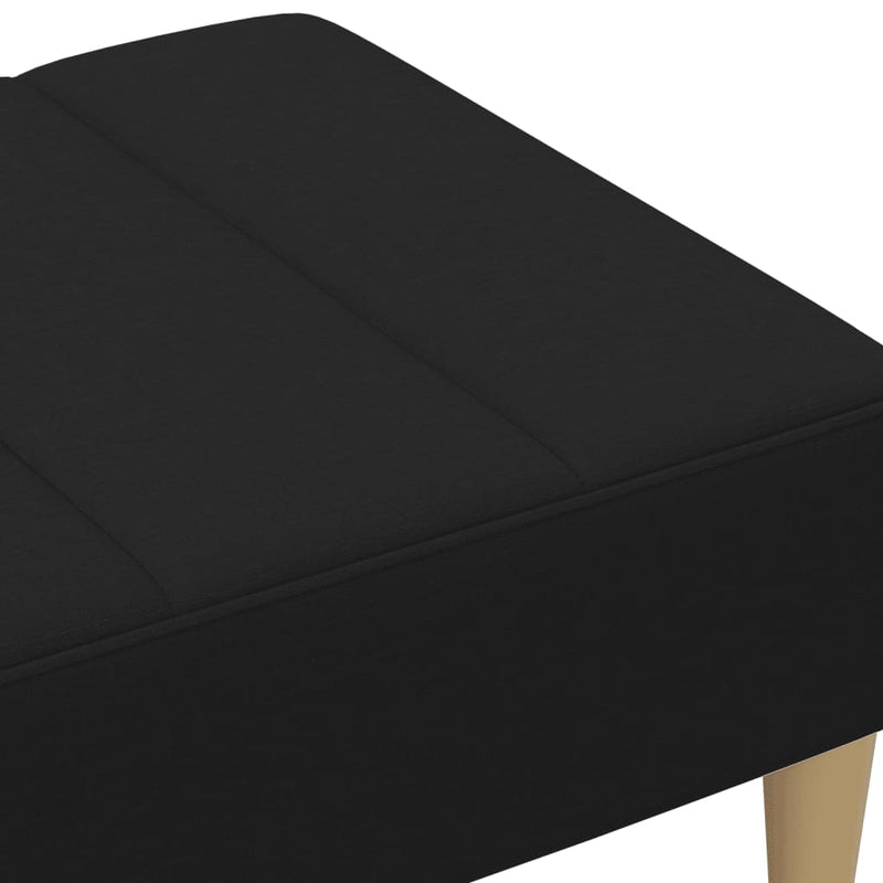 Taburet, negru, 77x55x31 cm, material textil