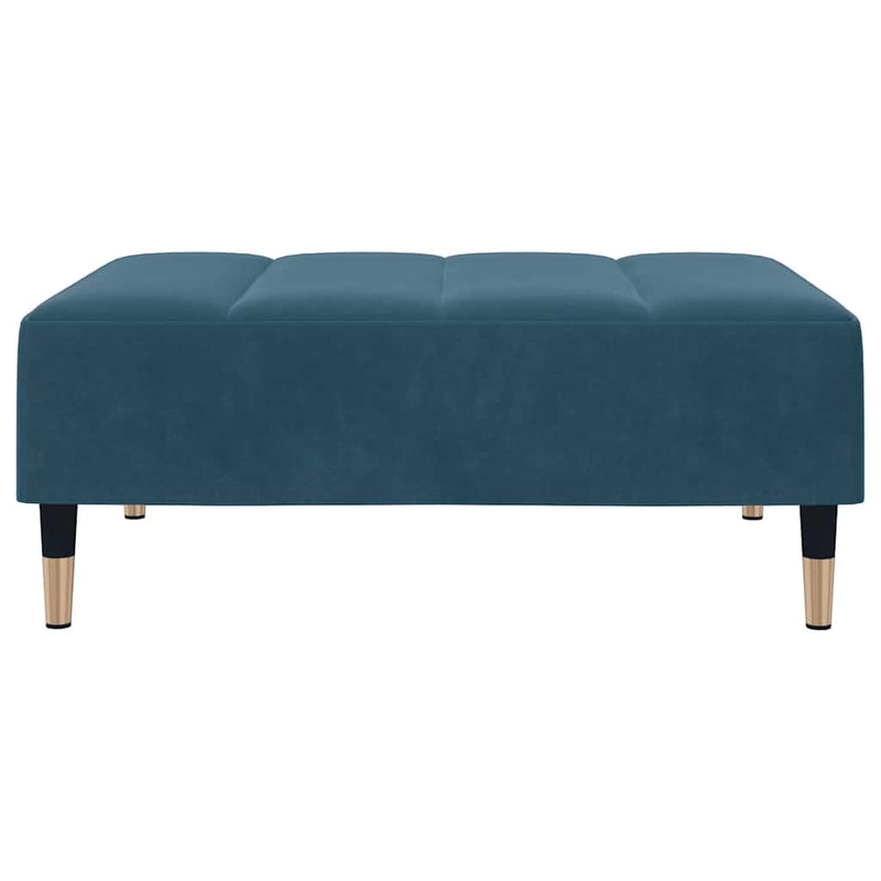 Taburet, albastru, 77x55x31 cm, catifea