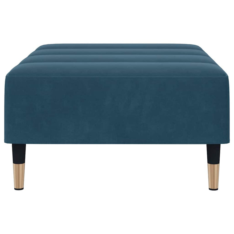 Taburet, albastru, 77x55x31 cm, catifea