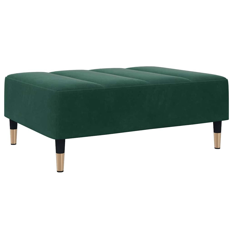 Taburet, verde închis, 77x55x31 cm, catifea