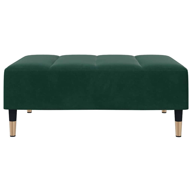 Taburet, verde închis, 77x55x31 cm, catifea