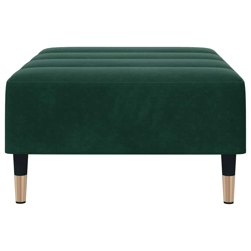 Taburet, verde închis, 77x55x31 cm, catifea