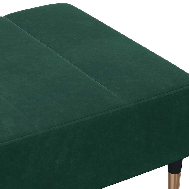 Taburet, verde închis, 77x55x31 cm, catifea