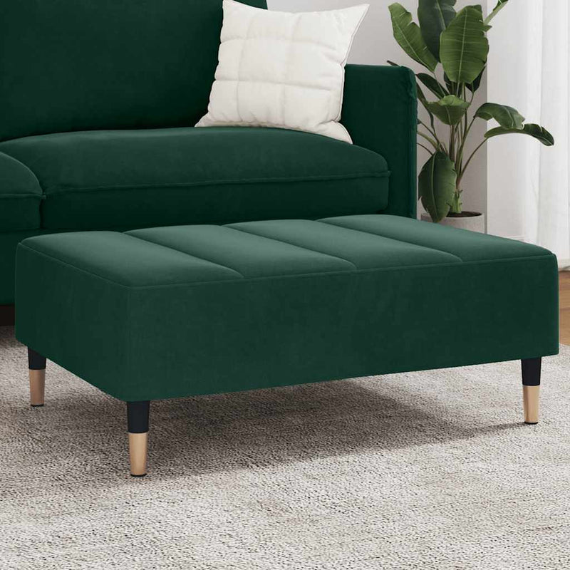 Taburet, verde închis, 77x55x31 cm, catifea
