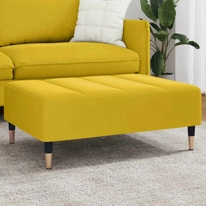 Taburet, galben, 77x55x31 cm, catifea
