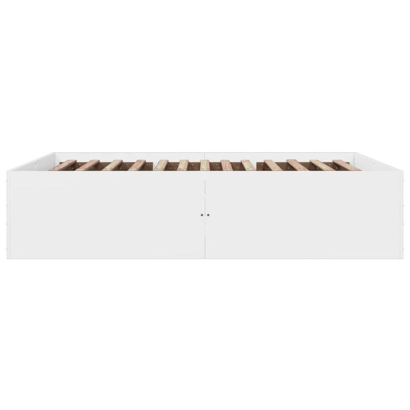 Cadru de pat, alb, 160x200 cm, lemn prelucrat