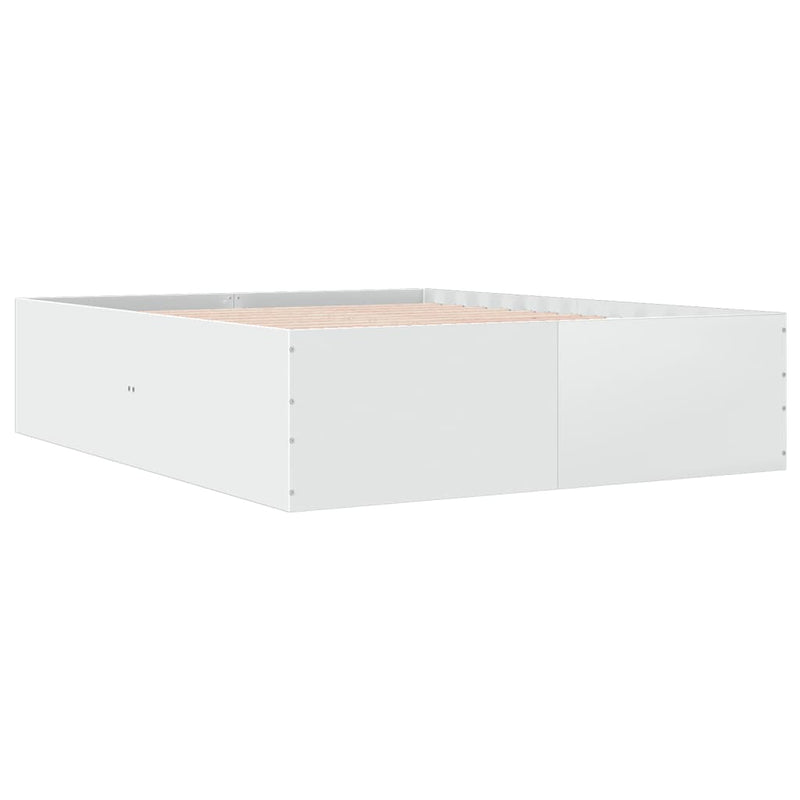 Cadru de pat, alb, 160x200 cm, lemn prelucrat