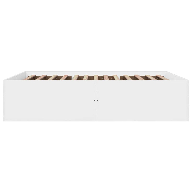 Cadru de pat, alb, 150x200 cm, lemn prelucrat