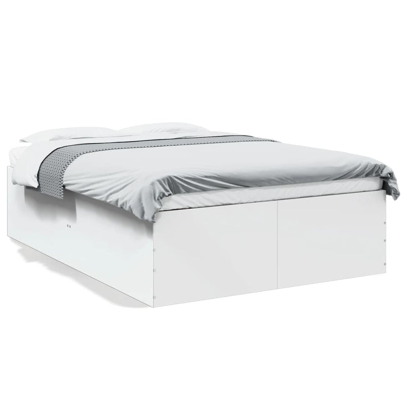 Cadru de pat, alb, 140x200 cm, lemn prelucrat