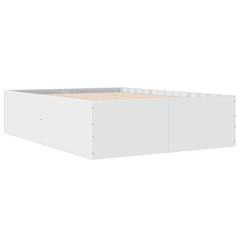 Cadru de pat, alb, 140x200 cm, lemn prelucrat