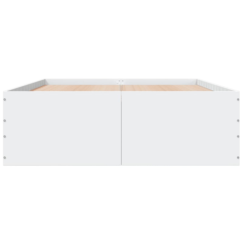 Cadru de pat, alb, 140x200 cm, lemn prelucrat