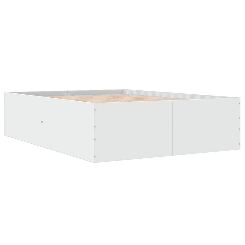 Cadru de pat, alb, 140x200 cm, lemn prelucrat