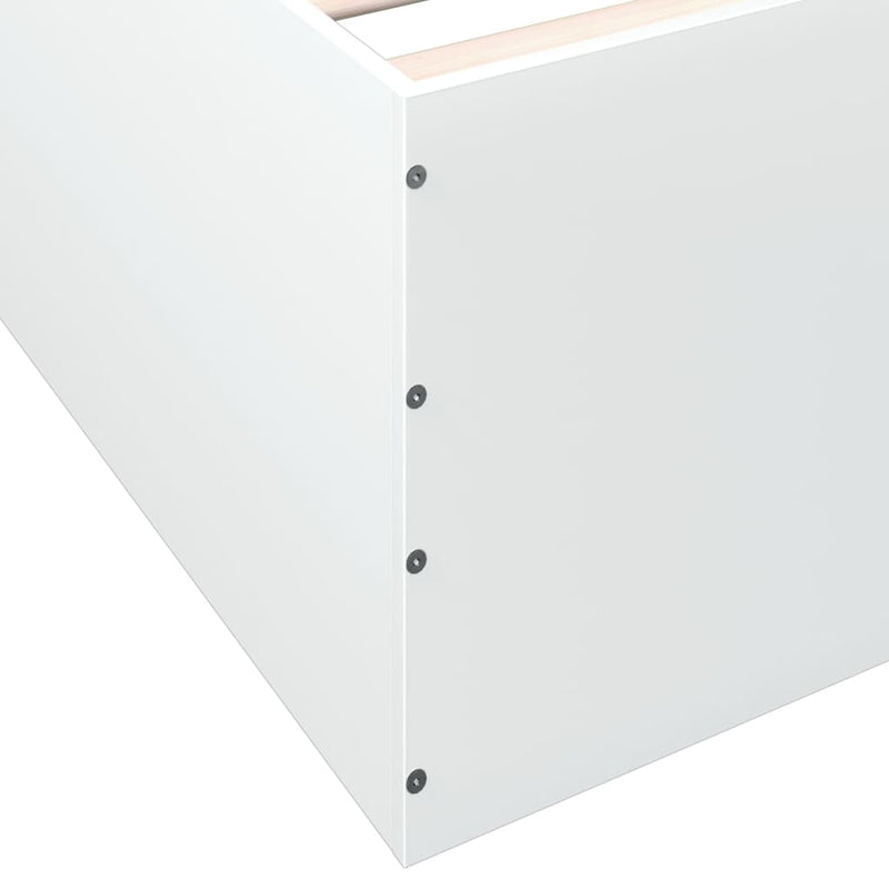 Cadru de pat, alb, 140x200 cm, lemn prelucrat