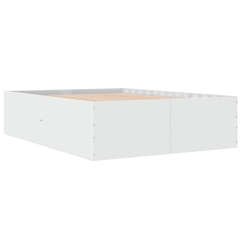Cadru de pat, alb, 120x200 cm, lemn prelucrat