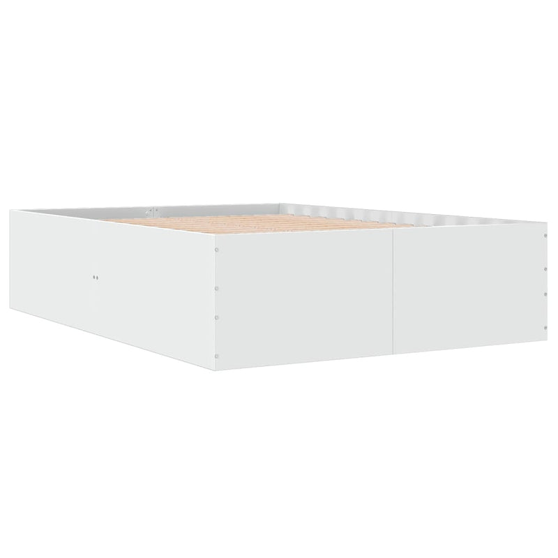 Cadru de pat, alb, 120x190 cm, lemn prelucrat