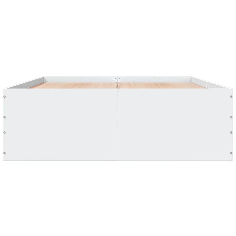 Cadru de pat, alb, 120x190 cm, lemn prelucrat