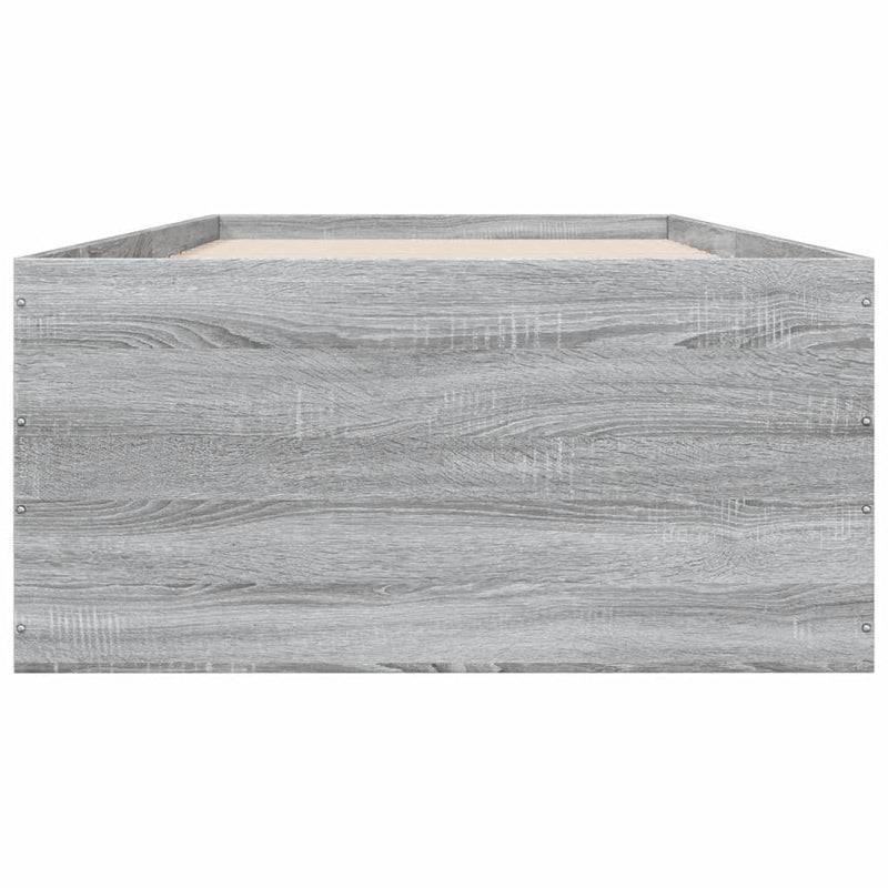 Cadru de pat, gri sonoma, 90x190 cm, lemn prelucrat
