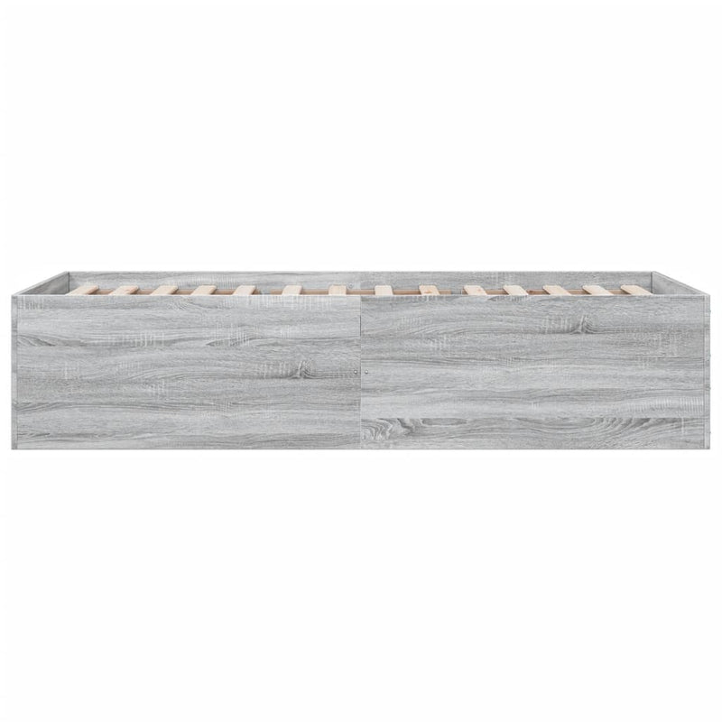 Cadru de pat, gri sonoma, 90x190 cm, lemn prelucrat