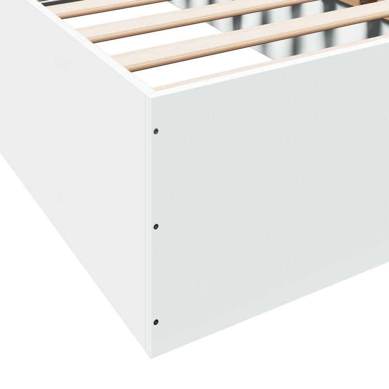 Cadru de pat, alb, 100x200 cm, lemn prelucrat