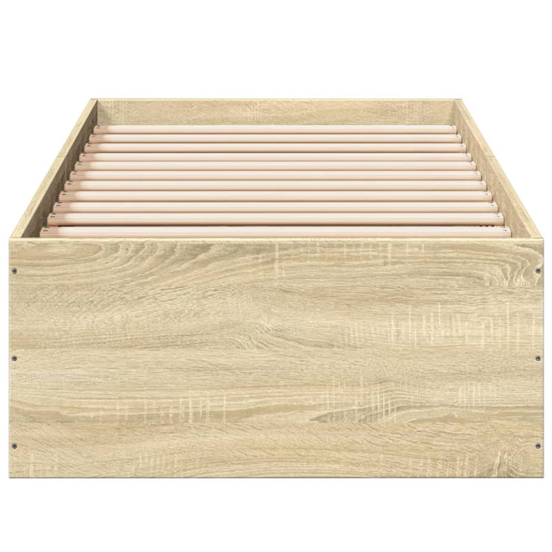 Cadru de pat, stejar sonoma, 100x200 cm, lemn prelucrat