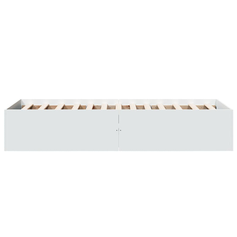Cadru de pat, alb, 90x200 cm, lemn prelucrat