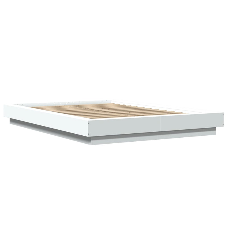 Cadru de pat, alb, 140x200 cm, lemn prelucrat
