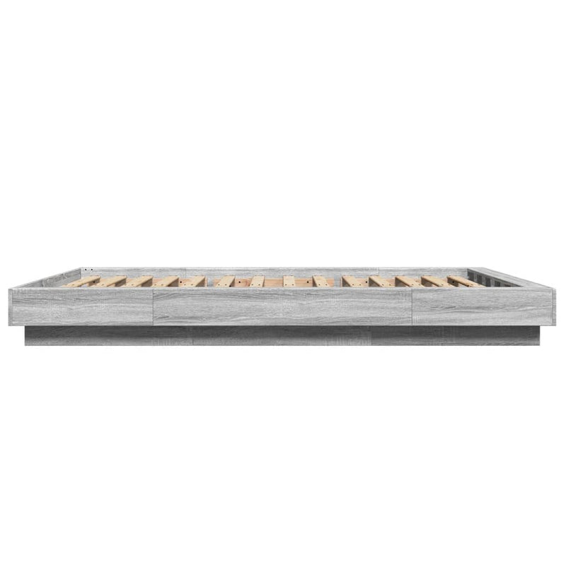 Cadru de pat, gri sonoma, 120x200 cm, lemn prelucrat