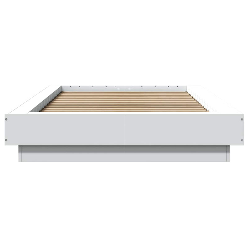 Cadru de pat, alb, 100x200 cm, lemn prelucrat
