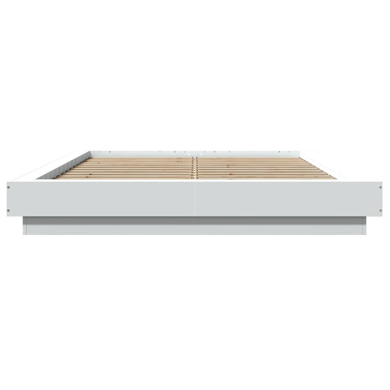 Cadru de pat, alb, 120x190 cm, lemn prelucrat