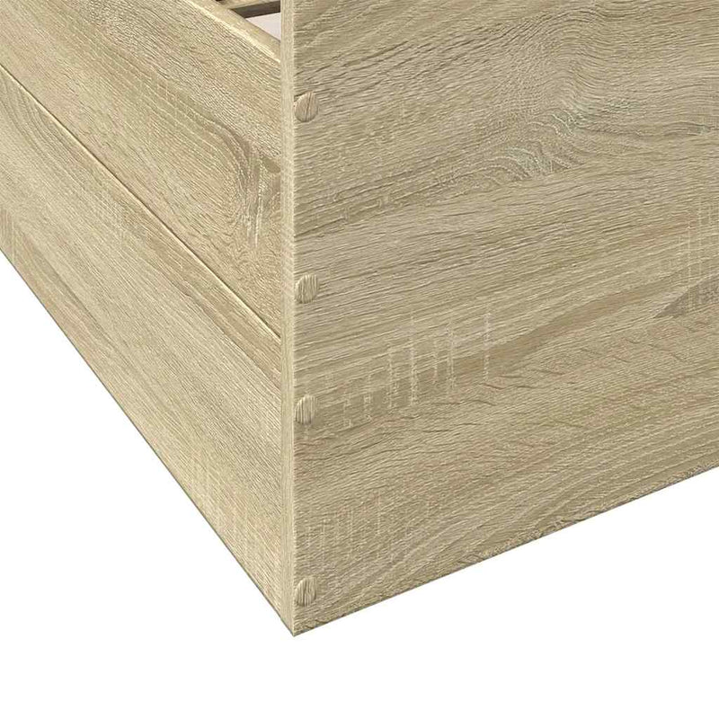 Cadru de pat cu sertare stejar sonoma 120x200 cm lemn prelucrat