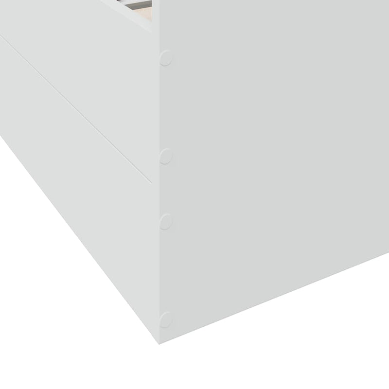 Cadru de pat cu sertare, alb, 135x190 cm, lemn prelucrat